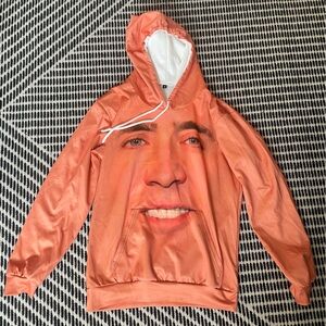 Nic Cage Pullover Funny Novelty Face Hoodie | Medium | Like new!
